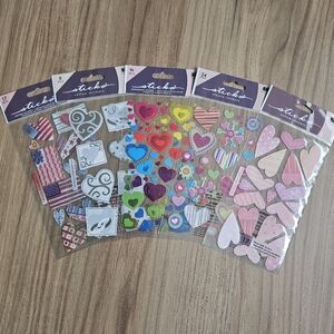 🔥4/$20 Sticko Hearts And Love Themed Sticker Set